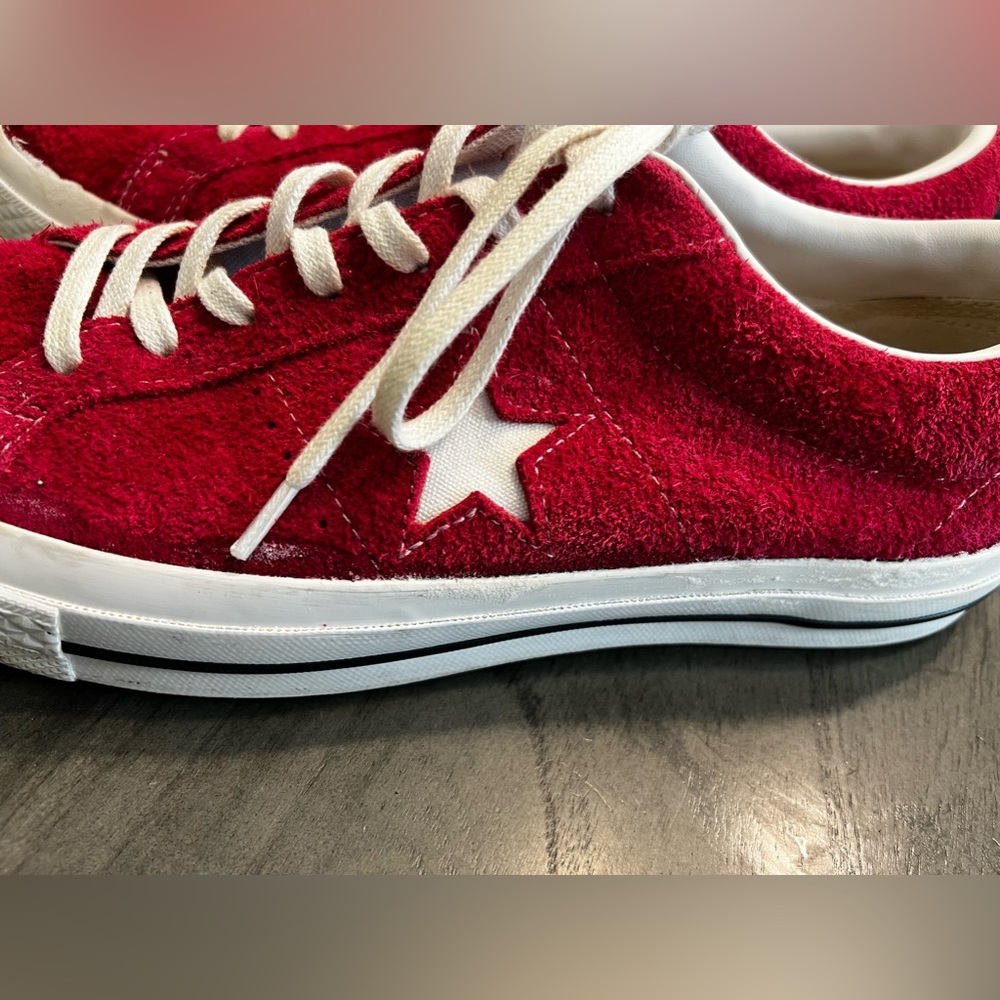 Converse Red and White Sneakers - Picture 5 of 9
